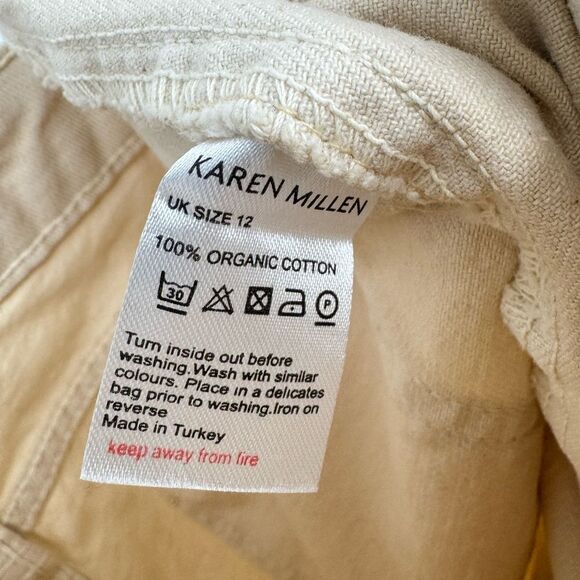 Karen Millen Wide Leg Jeans in Cream‎ Sz 8 NWOT - Picture 5 of 6